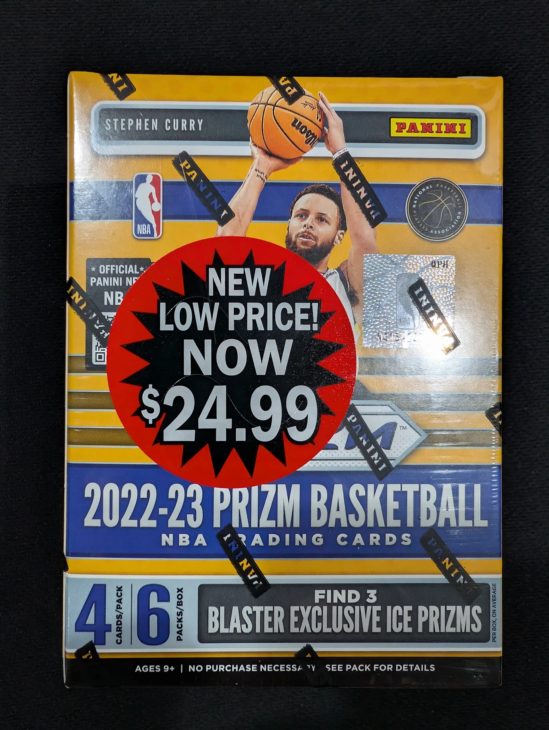 Twenty two to twenty three Prizm basketball card box art