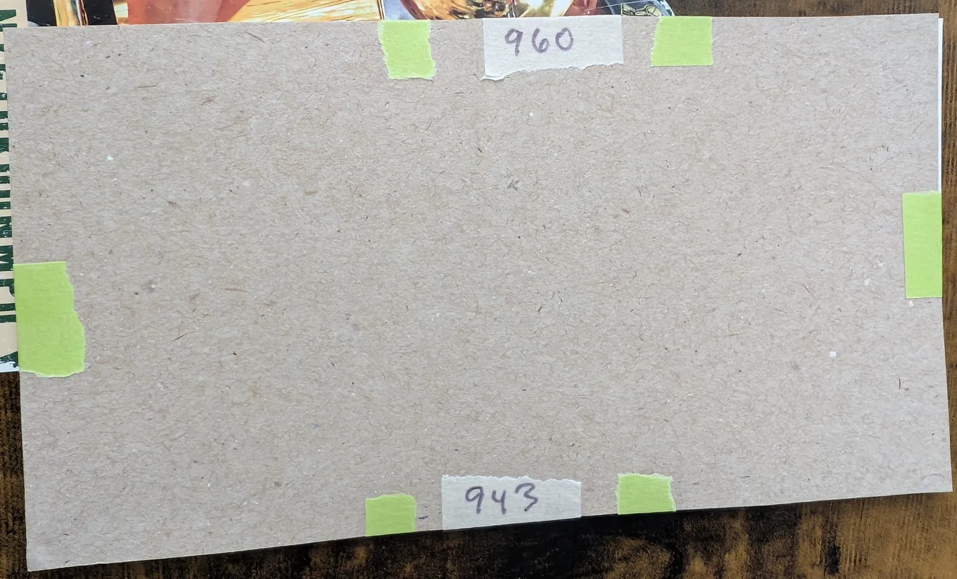 second piece of cardboard