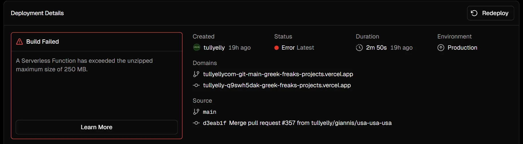 build fail