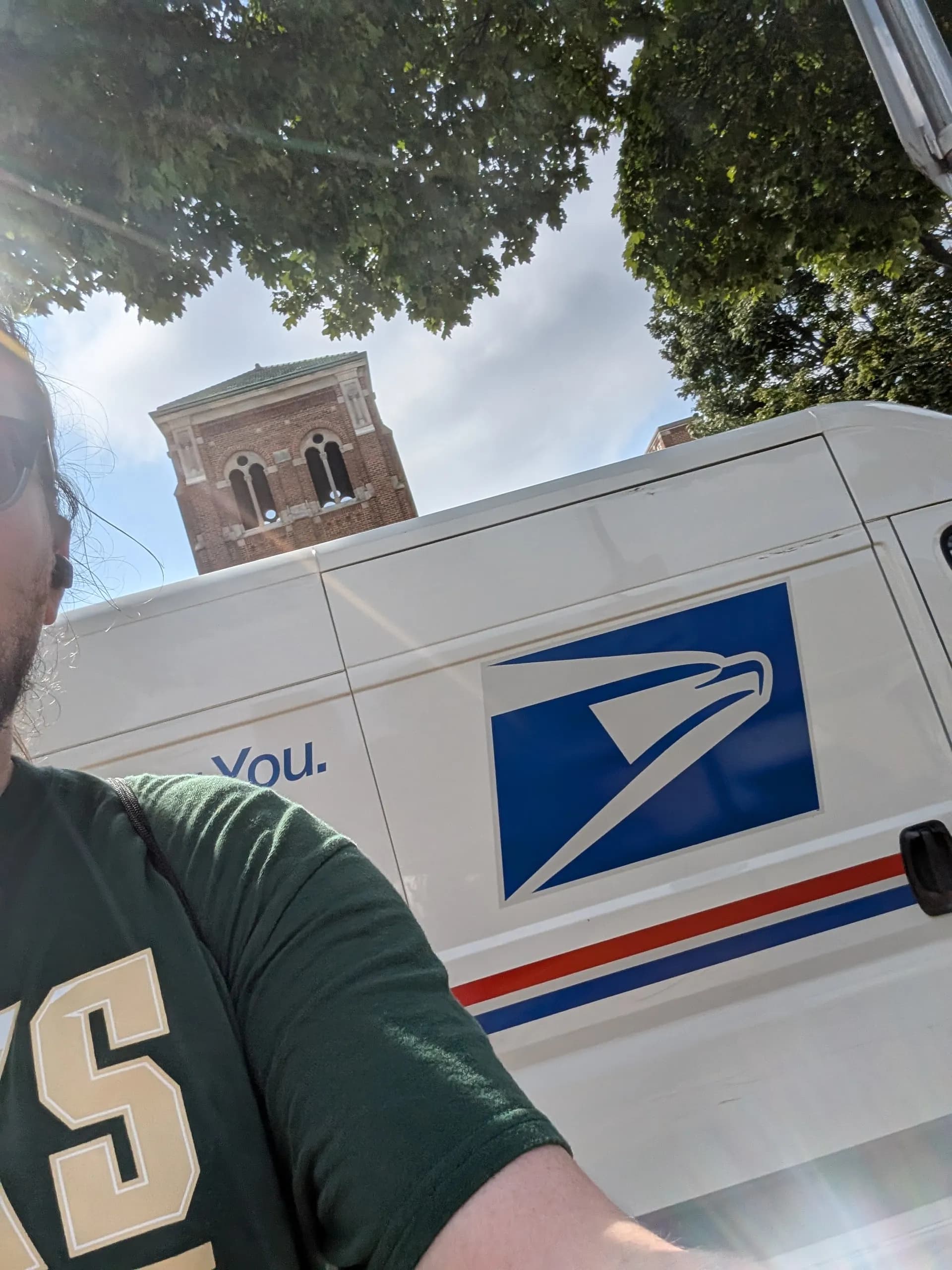 USPS delivery truck graphic in motion